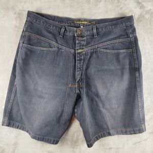 Vintage Marithe Francois Girbaud Jean Shorts Mens 40 Black Denim Baggy Fit Y2K